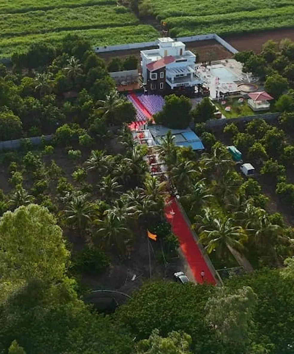 Aerial view of Waje Farm House estate